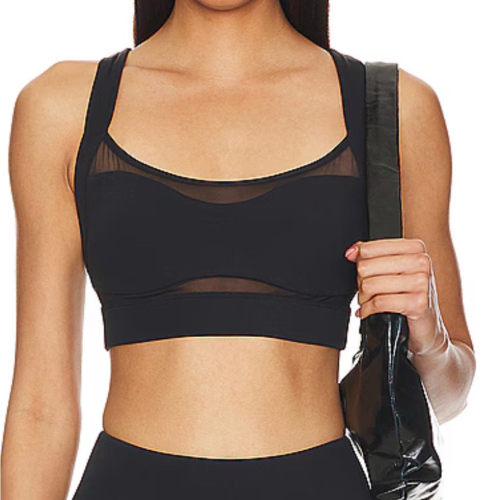 NWT PE Nation Black Mesh Sports Bra